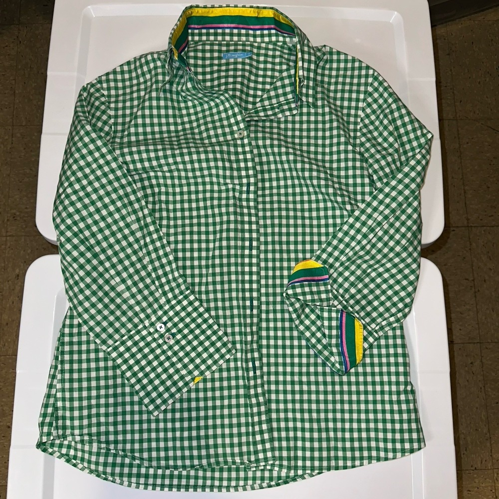 Green Checkered Women's Top